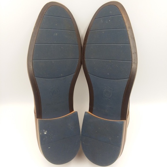 Vince Camuto Loxley Cap Toe Oxfords Mens 9M Cognac Leather Derby Dress Shoes EUC main image 5